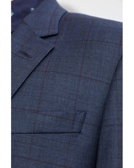 Paul Smith Blue Checked Pattern Suit for men