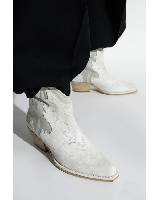 Vic Matié White Cowboy Boots 'Rider'