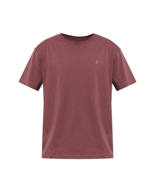 Vivienne Westwood Pink T-Shirt With Logo for men