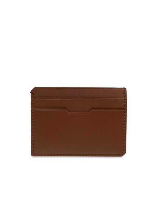 Lanvin Brown Leather Card Holder for men