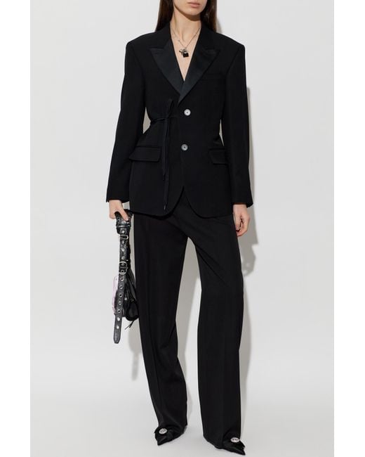 Balenciaga Black Wool Blazer With Single Vent