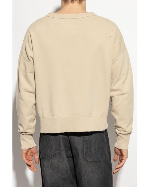 Maison Margiela Natural Sweatshirt With Paint Splatter Effect for men