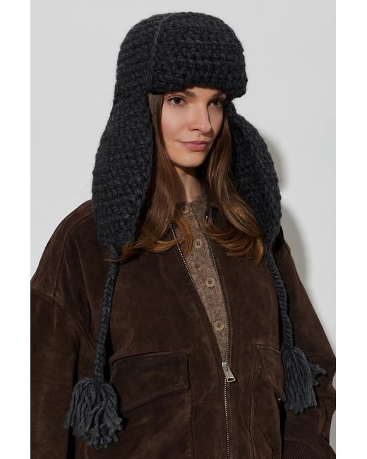 Etro Black Wool Hat With Ear Flaps