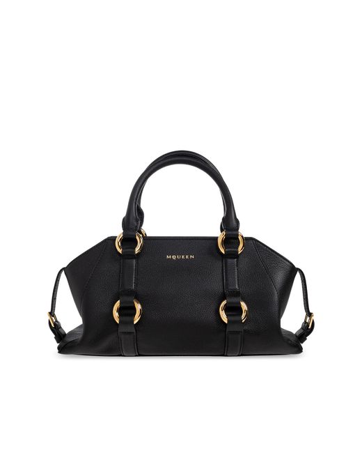 McQueen Black Handbag 'Farringdon Small'