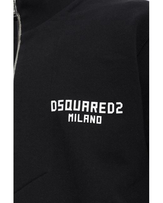 DSquared² Black Sweatshirt With Logo for men