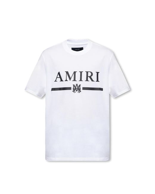 Amiri Paint Dripping T Shirt BLue / White logo / Size S, M, L, XL