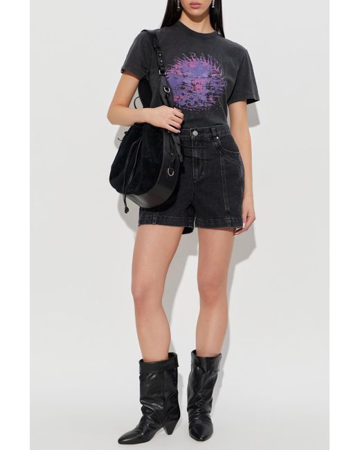 Isabel Marant Black 'Joely' Denim Shorts