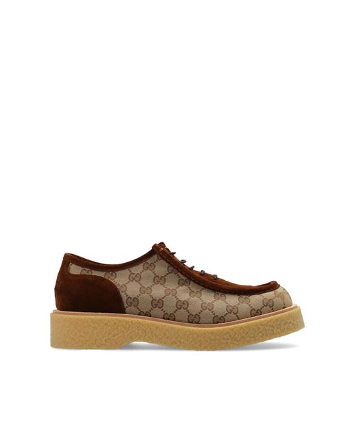 Gucci Brown Shoes With 'GG' Monogram for men