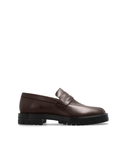 Maison Margiela Black Leather `Tabi` Shoes for men