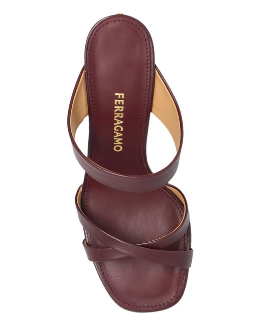 Ferragamo Purple 'Tami' Slides