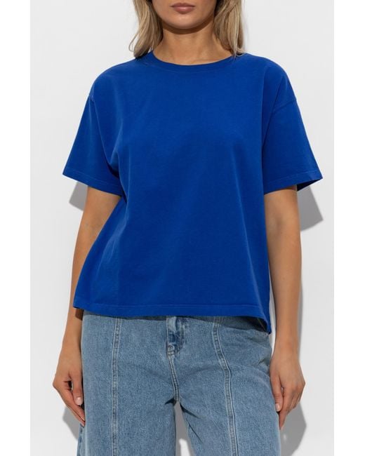 American Vintage Blue Cotton T-Shirt