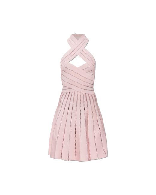 Balmain Pink Backless Dress