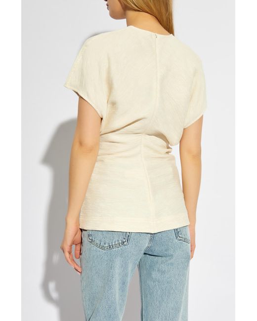 Totême  Natural Top With A Round Neckline
