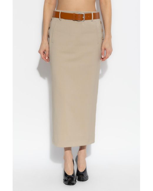Moschino Blue Wool Skirt