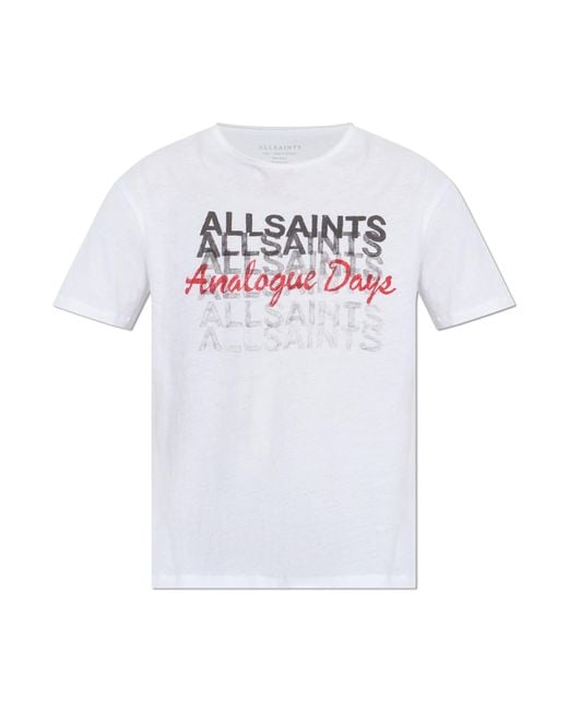 AllSaints White T-Shirt 'Graphite' for men