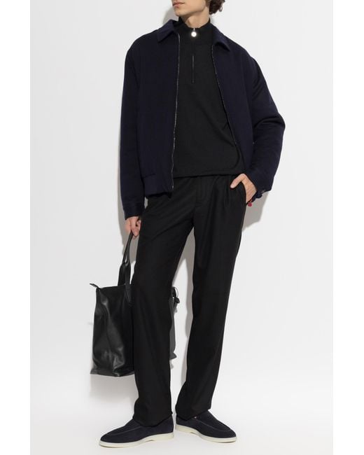 Kiton Blue Wool Jacket for men
