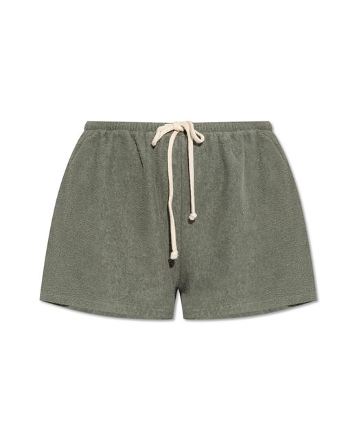 American Vintage Green Terry Cotton Shorts