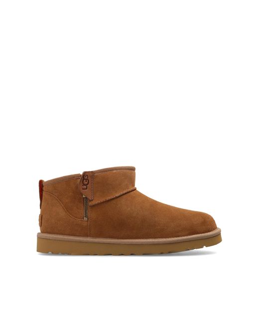 Ugg Brown ‘Classic Ultra Mini Zip’ Snow Boots for men