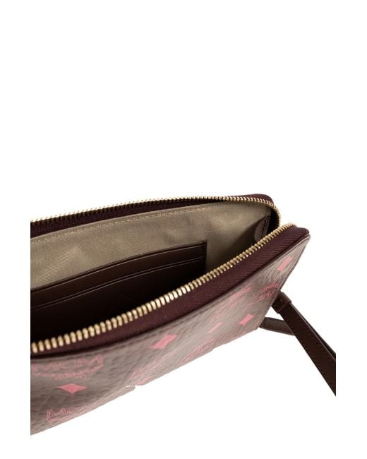MCM Purple Monogram Pouch for men