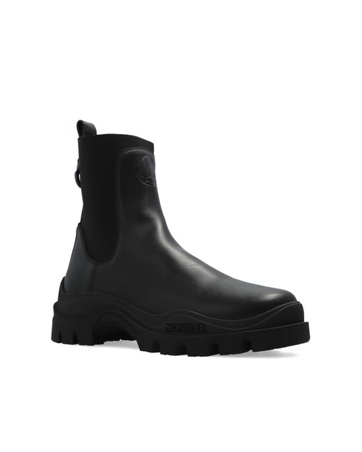 Moncler 'larue' Chelsea Boots In Leather in Black | Lyst