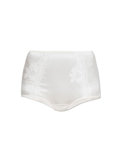Dolce & Gabbana White High-Waisted Leggings