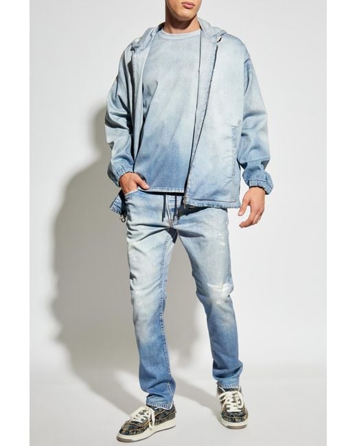 DIESEL Blue Denim Jacket 'D-Wynny Jogg' for men