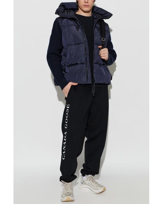 Canada Goose Blue Sweatshirt With Down Filling for men