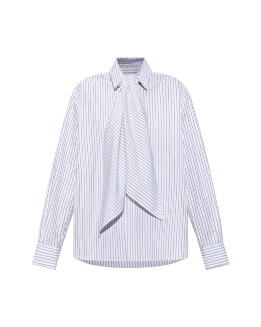 Sacai White Shirt With Decorative Tie