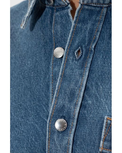 Alexander Wang Blue Denim Jacket With Pocket