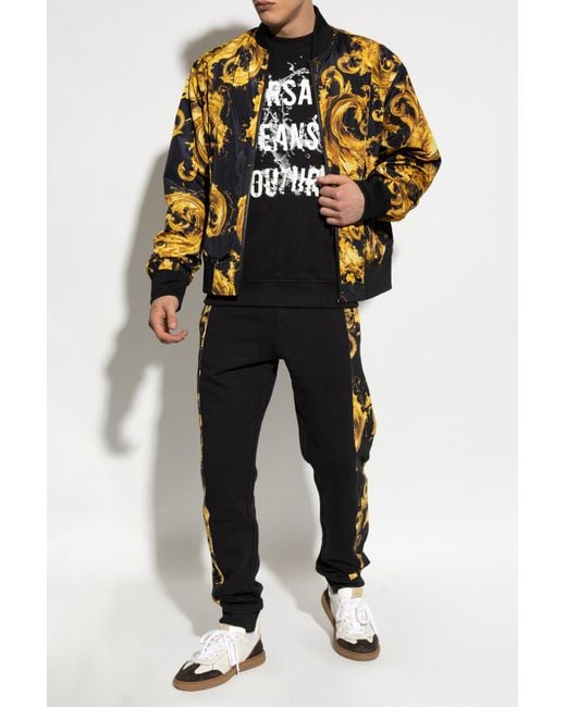 Versace Jeans Couture Yellow Reversible Bomber Jacket for men