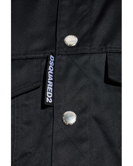 DSquared² Black Jacket With Logo for men