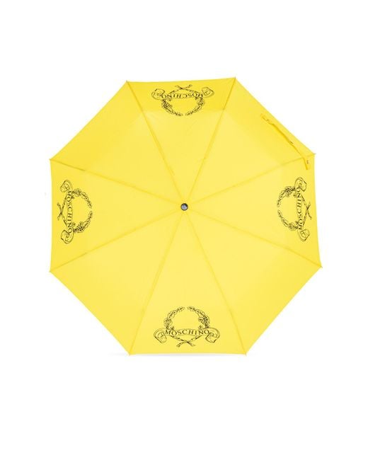 Moschino Yellow Folding Umbrella