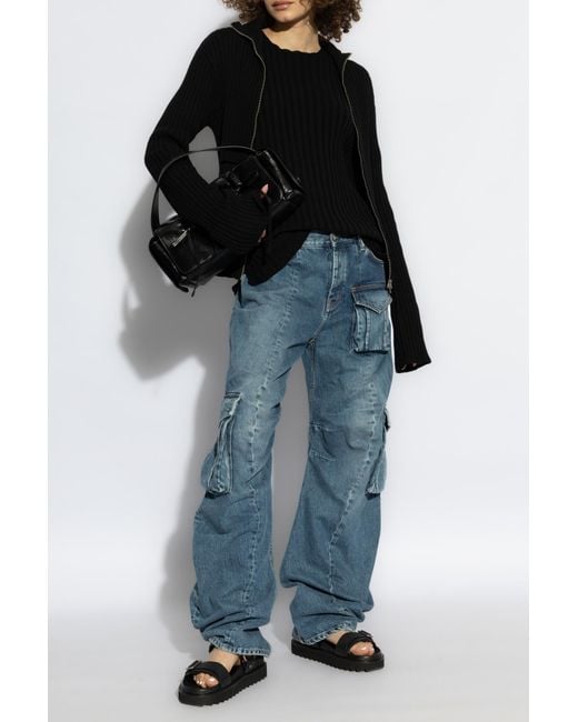 Acne Black Ribbed Sweater