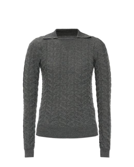 Etro Gray Wool Polo