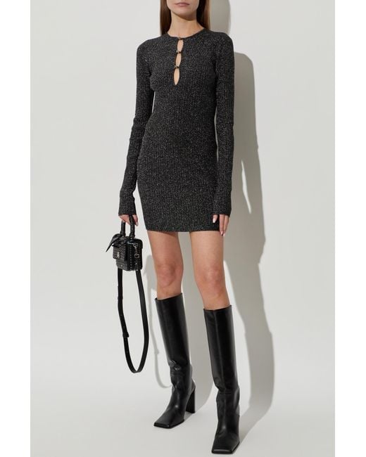Amiri Black Dress With Lurex Thread