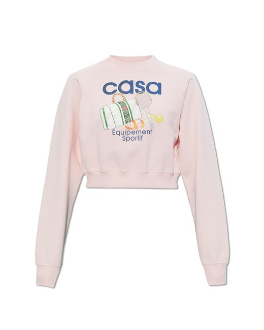 Casablancabrand Pink Printed Sweatshirt