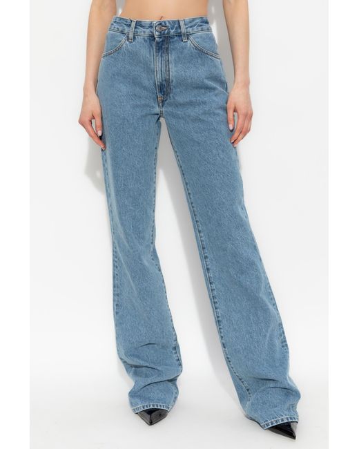 The Attico Blue Jeans With Logo