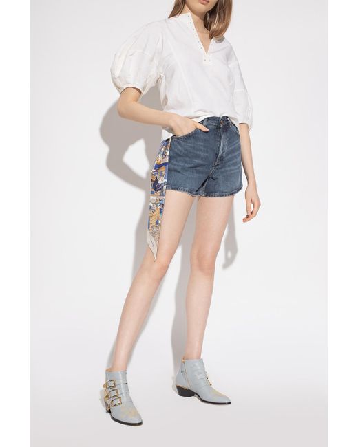 Chloe susanna Leather Ankle Boots in White Lyst