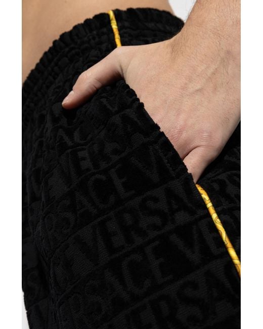 Versace Black Logo Shorts for men