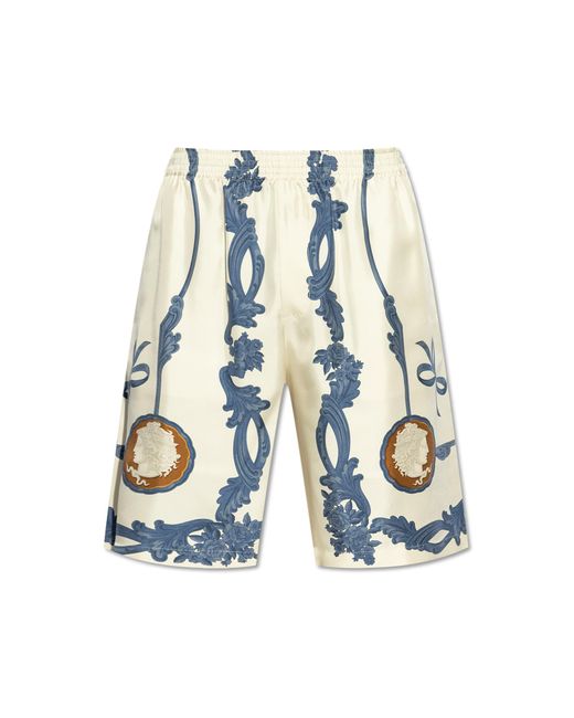 Versace Natural Silk Shorts for men