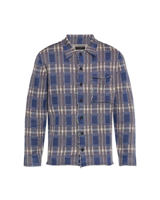 AllSaints Blue "Solmar" Shirt for men