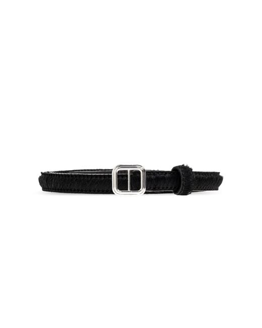 LIE STUDIO Black 'Georgia Slim' Belt