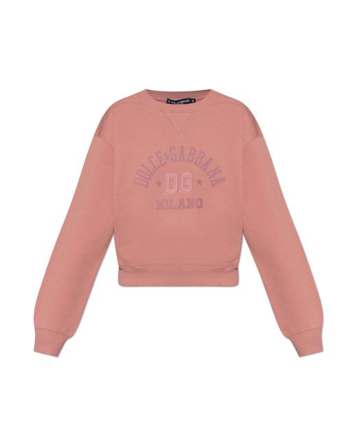Dolce & Gabbana Pink Sweatshirt With Logo