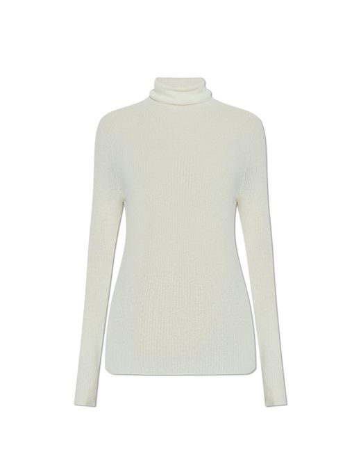 Fabiana Filippi White Wool Turtleneck Sweater