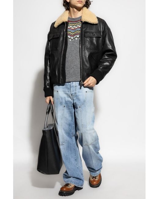 DSquared² Gray Wool Sweater for men