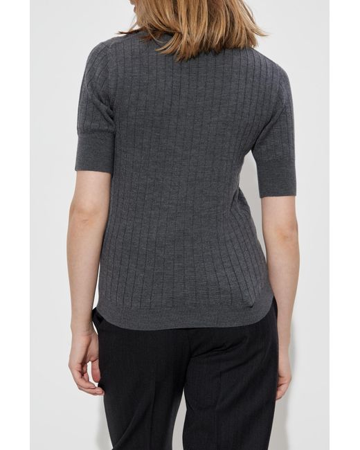 Bottega Veneta Gray Wool Top