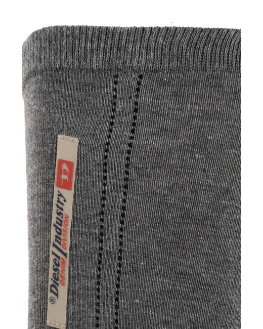 DIESEL Gray 'Skm-Tim' Socks for men