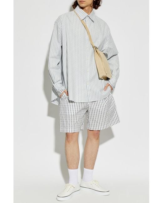 Jacquemus White Shirt With Stripe Pattern for men