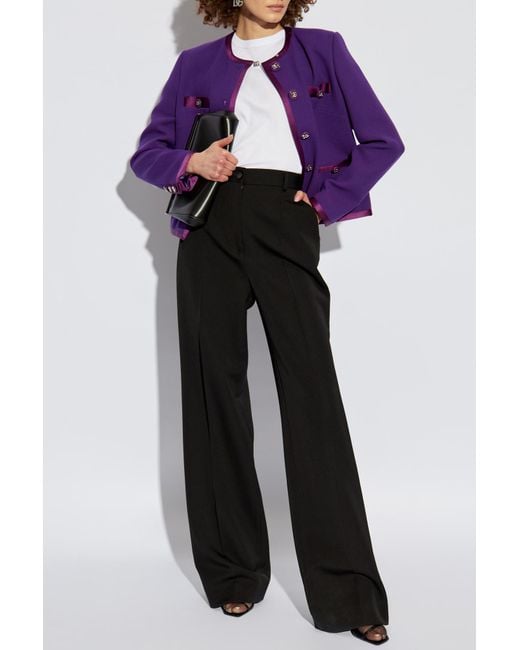 Dolce & Gabbana Purple Wool Blazer