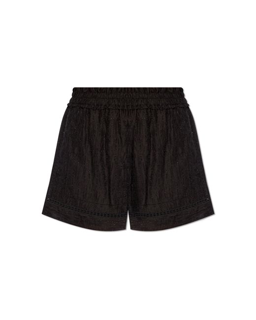 IRO Black 'davinia' Jacquard Shorts,